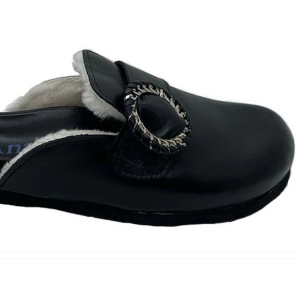 hand made Italian clogs/slipons Leather and shearling lining 5.5, 6, 6.5, 7 - Picture 4 of 5